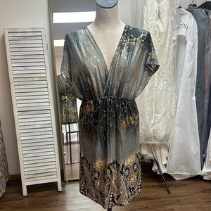 Chic Black and Gold Mini Dress